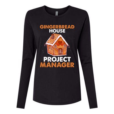 Gingerbread House Project Manager Baking Xmas Funny Womens Cotton Relaxed Long Sleeve T-Shirt