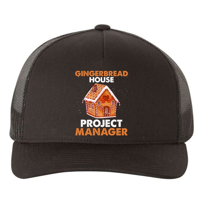 Gingerbread House Project Manager Baking Xmas Funny Yupoong Adult 5-Panel Trucker Hat