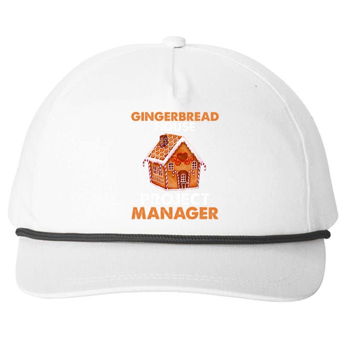 Gingerbread House Project Manager Baking Xmas Funny Snapback Five-Panel Rope Hat