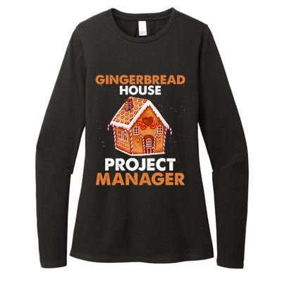 Gingerbread House Project Manager Baking Xmas Funny Womens CVC Long Sleeve Shirt