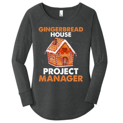 Gingerbread House Project Manager Baking Xmas Funny Women's Perfect Tri Tunic Long Sleeve Shirt