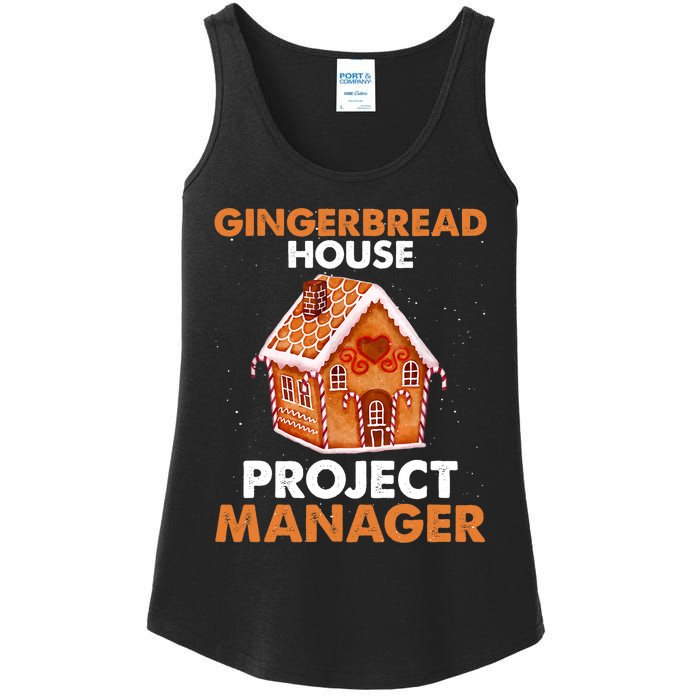 Gingerbread House Project Manager Baking Xmas Funny Ladies Essential Tank