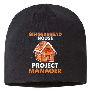 Gingerbread House Project Manager Baking Xmas Funny Sustainable Beanie