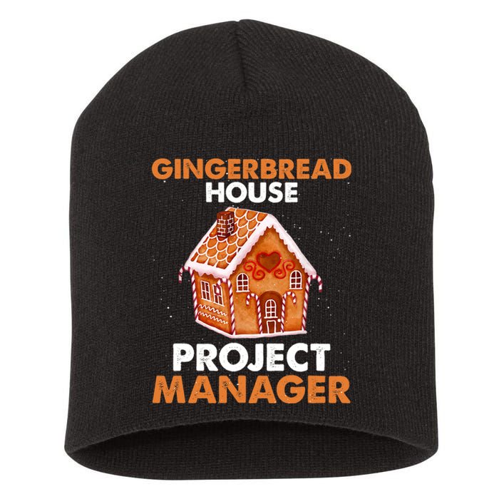 Gingerbread House Project Manager Baking Xmas Funny Short Acrylic Beanie