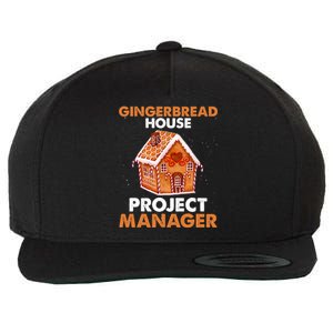 Gingerbread House Project Manager Baking Xmas Funny Wool Snapback Cap