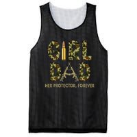 GirlDad Her protector Forever Proud Fathers Day Mesh Reversible Basketball Jersey Tank