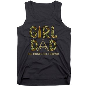 GirlDad Her protector Forever Proud Fathers Day Tank Top