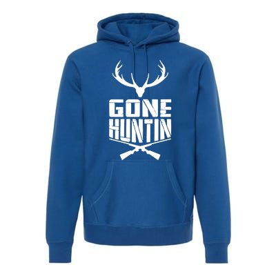 Gone Hunting Quote Deer Bow Hunter Hunt Gift Cool Usa Cool Gift Premium Hoodie