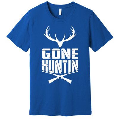 Gone Hunting Quote Deer Bow Hunter Hunt Gift Cool Usa Cool Gift Premium T-Shirt