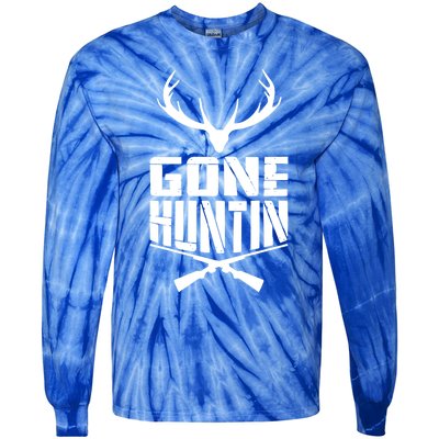 Gone Hunting Quote Deer Bow Hunter Hunt Gift Cool Usa Cool Gift Tie-Dye Long Sleeve Shirt