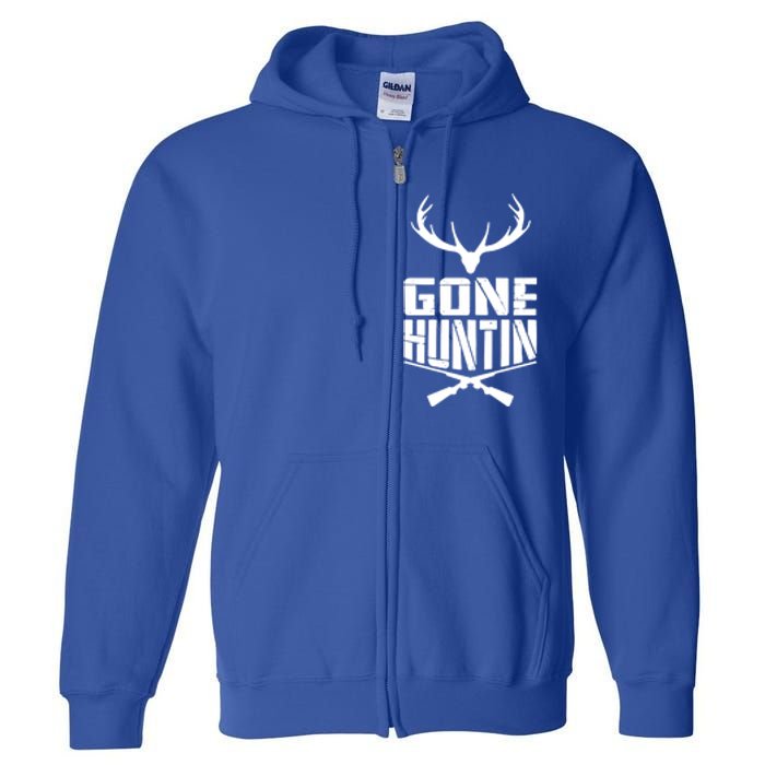 Gone Hunting Quote Deer Bow Hunter Hunt Gift Cool Usa Cool Gift Full Zip Hoodie