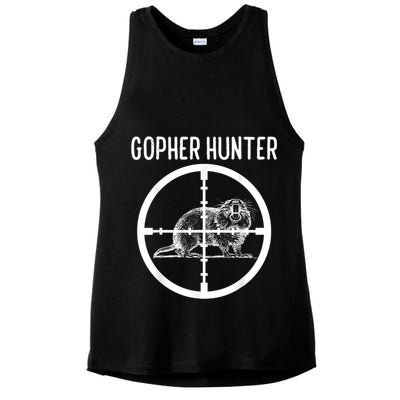 Gopher Hunter Rat And Mouse Control Expert Ladies PosiCharge Tri-Blend Wicking Tank