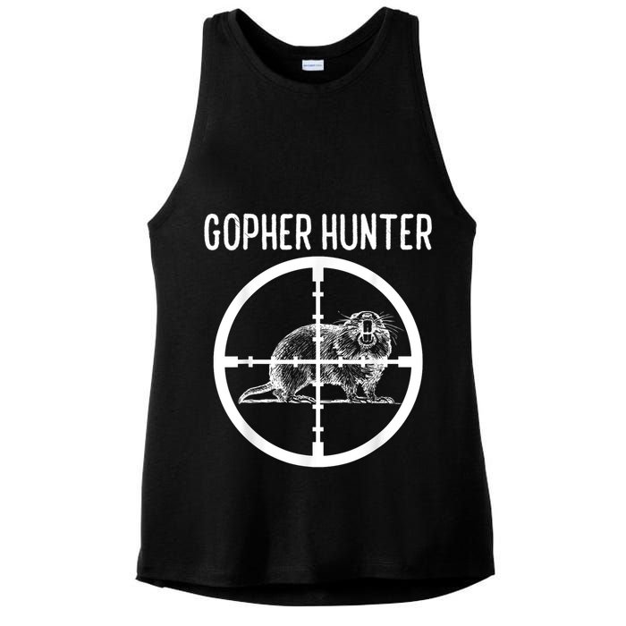 Gopher Hunter Rat And Mouse Control Expert Ladies PosiCharge Tri-Blend Wicking Tank