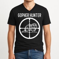 Gopher Hunter Rat And Mouse Control Expert V-Neck T-Shirt