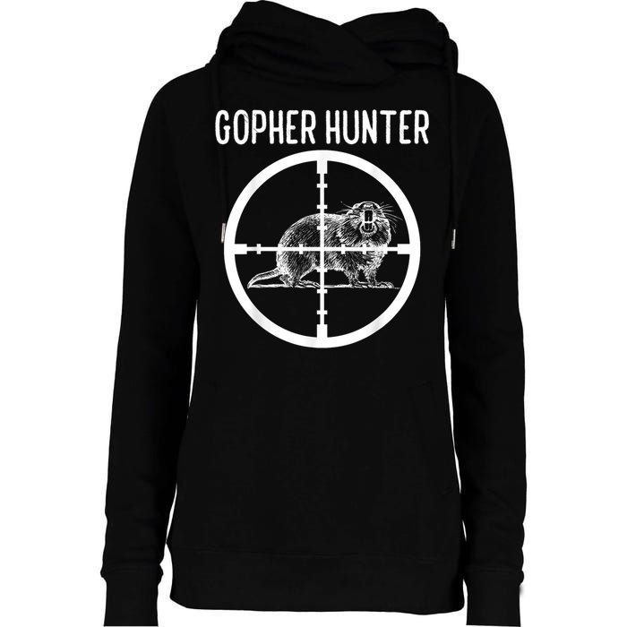 Gopher Hunter Rat And Mouse Control Expert Womens Funnel Neck Pullover Hood