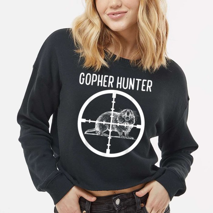 Gopher Hunter Rat And Mouse Control Expert Cropped Pullover Crew