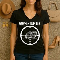 Gopher Hunter Rat And Mouse Control Expert Women's V-Neck T-Shirt