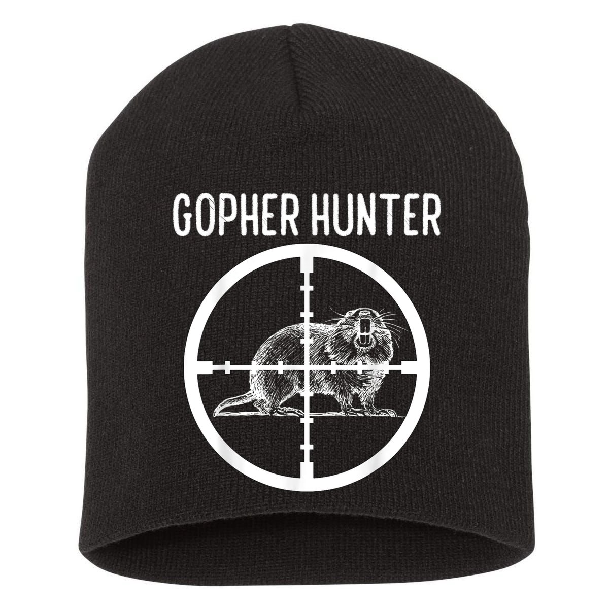 Gopher Hunter Rat And Mouse Control Expert Short Acrylic Beanie