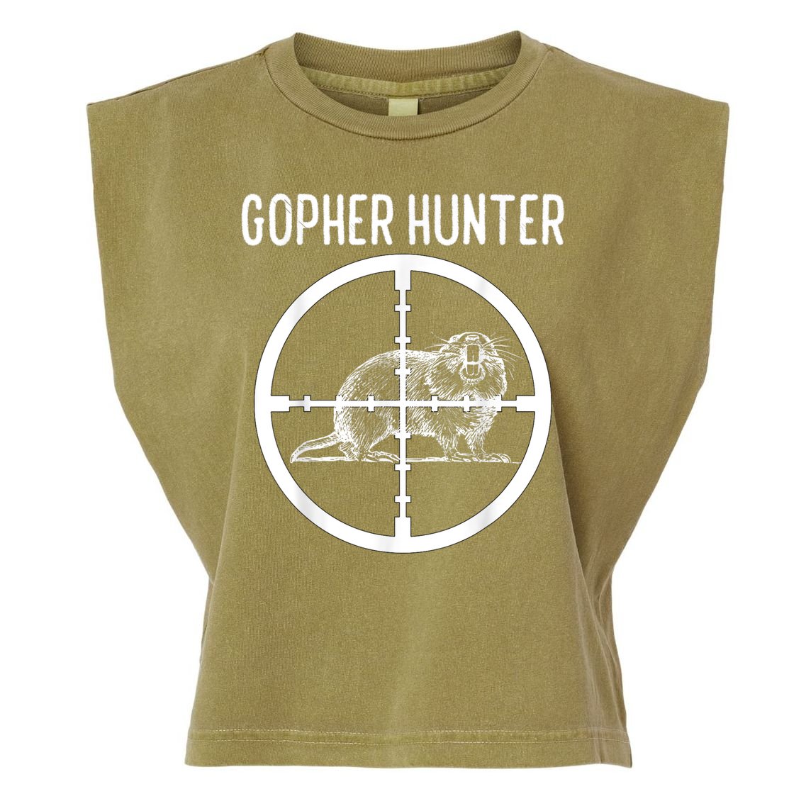 Gopher Hunter Rat And Mouse Control Expert Garment-Dyed Women's Muscle Tee