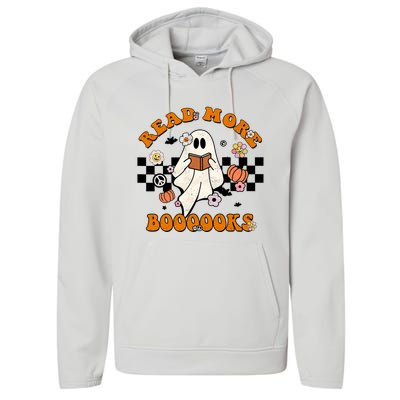 Groovy Halloween Read More Books Cute Boo Read A Book Performance Fleece Hoodie