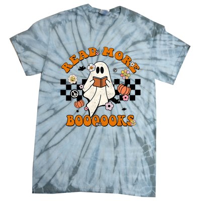 Groovy Halloween Read More Books Cute Boo Read A Book Tie-Dye T-Shirt