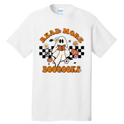 Groovy Halloween Read More Books Cute Boo Read A Book Tall T-Shirt