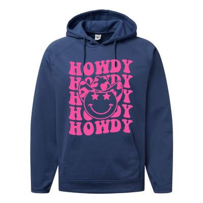 Groovy Howdy Rodeo Western Country Southern Cow Performance Fleece Hoodie