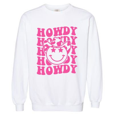 Groovy Howdy Rodeo Western Country Southern Cow Garment-Dyed Sweatshirt