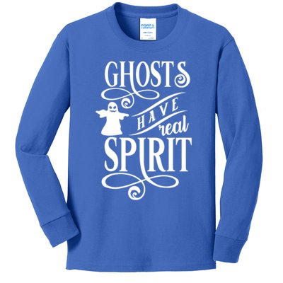 Ghosts Have Real Spirit Funny Halloween Cute Gift Kids Long Sleeve Shirt