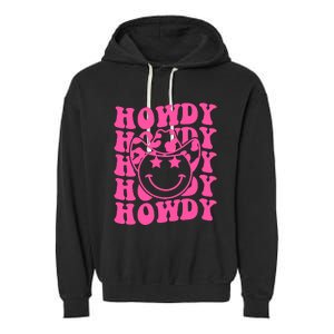 Groovy Howdy Rodeo Western Country Southern Cowgirl Garment-Dyed Fleece Hoodie