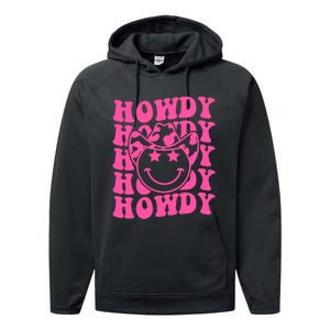 Groovy Howdy Rodeo Western Country Southern Cowgirl Performance Fleece Hoodie