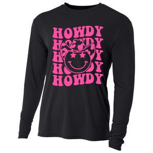 Groovy Howdy Rodeo Western Country Southern Cowgirl Cooling Performance Long Sleeve Crew