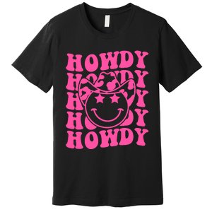 Groovy Howdy Rodeo Western Country Southern Cowgirl Premium T-Shirt