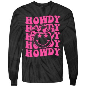 Groovy Howdy Rodeo Western Country Southern Cowgirl Tie-Dye Long Sleeve Shirt