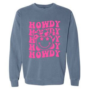 Groovy Howdy Rodeo Western Country Southern Cowgirl Garment-Dyed Sweatshirt