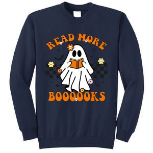 Groovy Halloween Read More Books Ghost Teacher Halloween Tall Sweatshirt