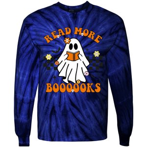 Groovy Halloween Read More Books Ghost Teacher Halloween Tie-Dye Long Sleeve Shirt