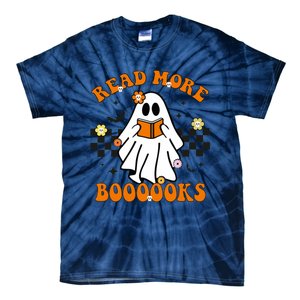 Groovy Halloween Read More Books Ghost Teacher Halloween Tie-Dye T-Shirt