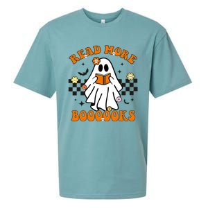 Groovy Halloween Read More Books Ghost Teacher Halloween Sueded Cloud Jersey T-Shirt