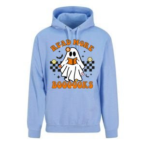 Groovy Halloween Read More Books Ghost Teacher Halloween Unisex Surf Hoodie