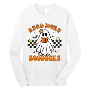 Groovy Halloween Read More Books Ghost Teacher Halloween Long Sleeve Shirt