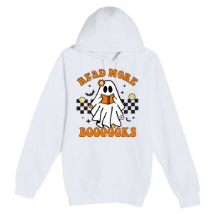 Groovy Halloween Read More Books Ghost Teacher Halloween Premium Pullover Hoodie