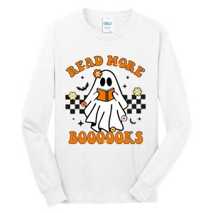 Groovy Halloween Read More Books Ghost Teacher Halloween Tall Long Sleeve T-Shirt