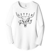 Getting Hitched Rowdywestern Bachelorette Party Women's Perfect Tri Tunic Long Sleeve Shirt