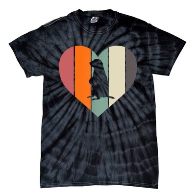 Groundhog Heart Retro Vintage Groundhog Day Tie-Dye T-Shirt