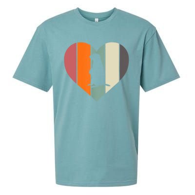 Groundhog Heart Retro Vintage Groundhog Day Sueded Cloud Jersey T-Shirt