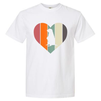 Groundhog Heart Retro Vintage Groundhog Day Garment-Dyed Heavyweight T-Shirt