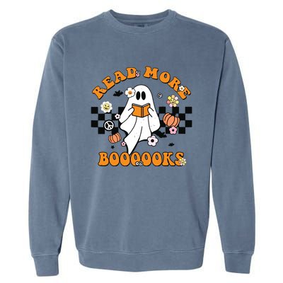 Groovy Halloween Read More Books Cute Boo Read A Book Garment-Dyed Sweatshirt