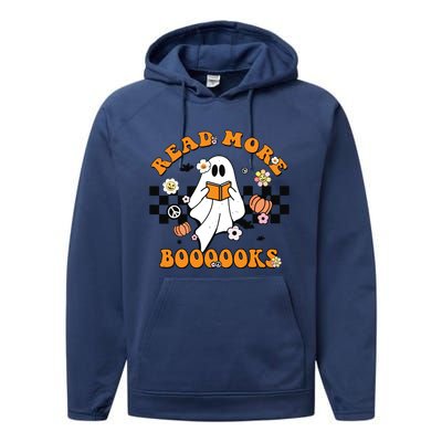 Groovy Halloween Read More Books Cute Boo Read A Book Performance Fleece Hoodie