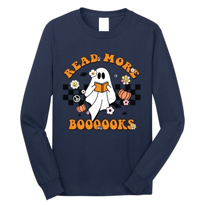 Groovy Halloween Read More Books Cute Boo Read A Book Long Sleeve Shirt